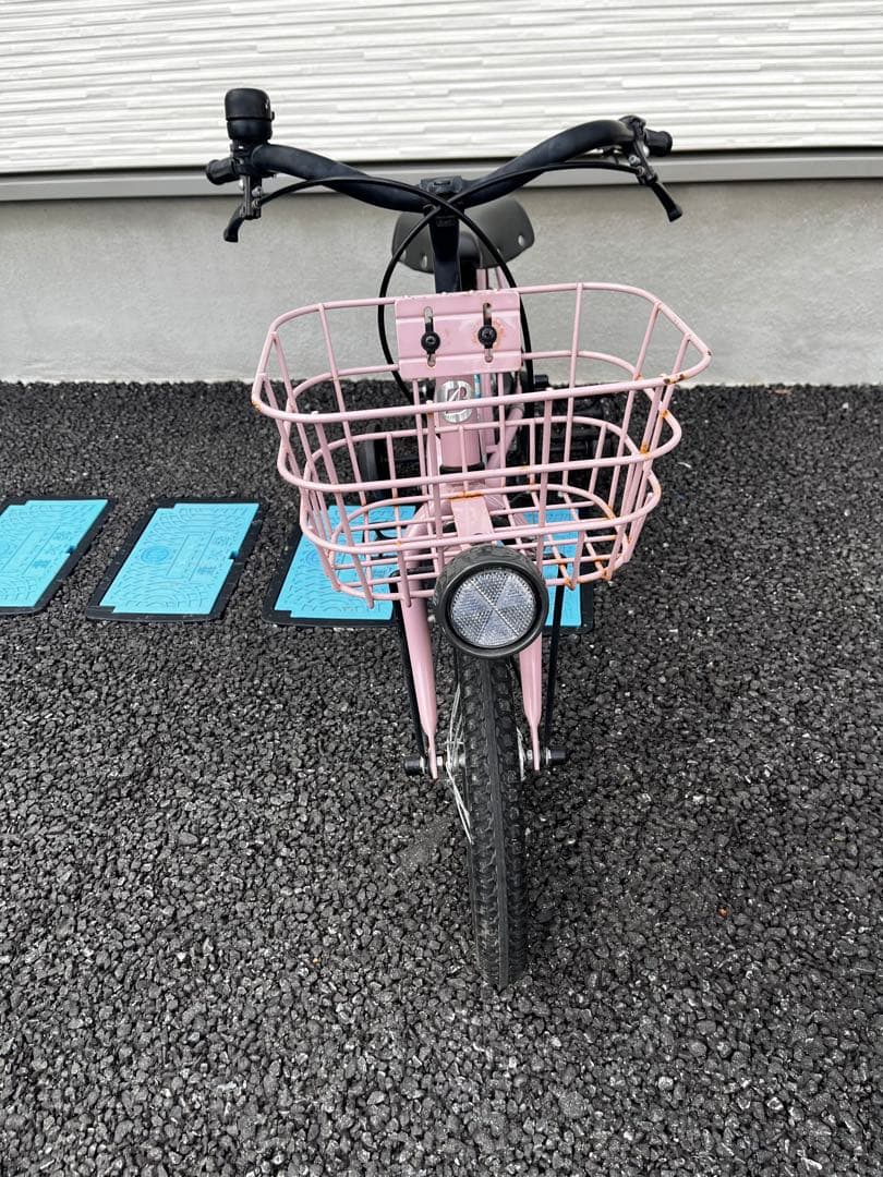 値下げ！！【美品】bikkeピンク 補助輪付き