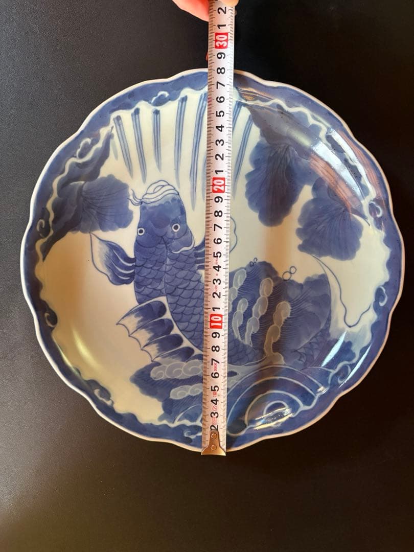 鯉の滝登り　皿　飾り皿