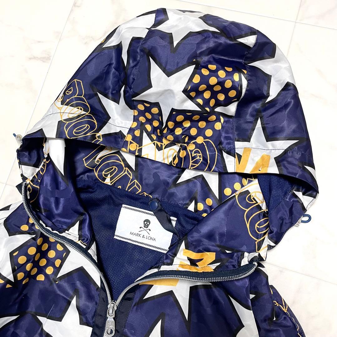 極美品 キムタク着用 マークアンドロナ ナイロンジャケット 星柄 迷彩 50