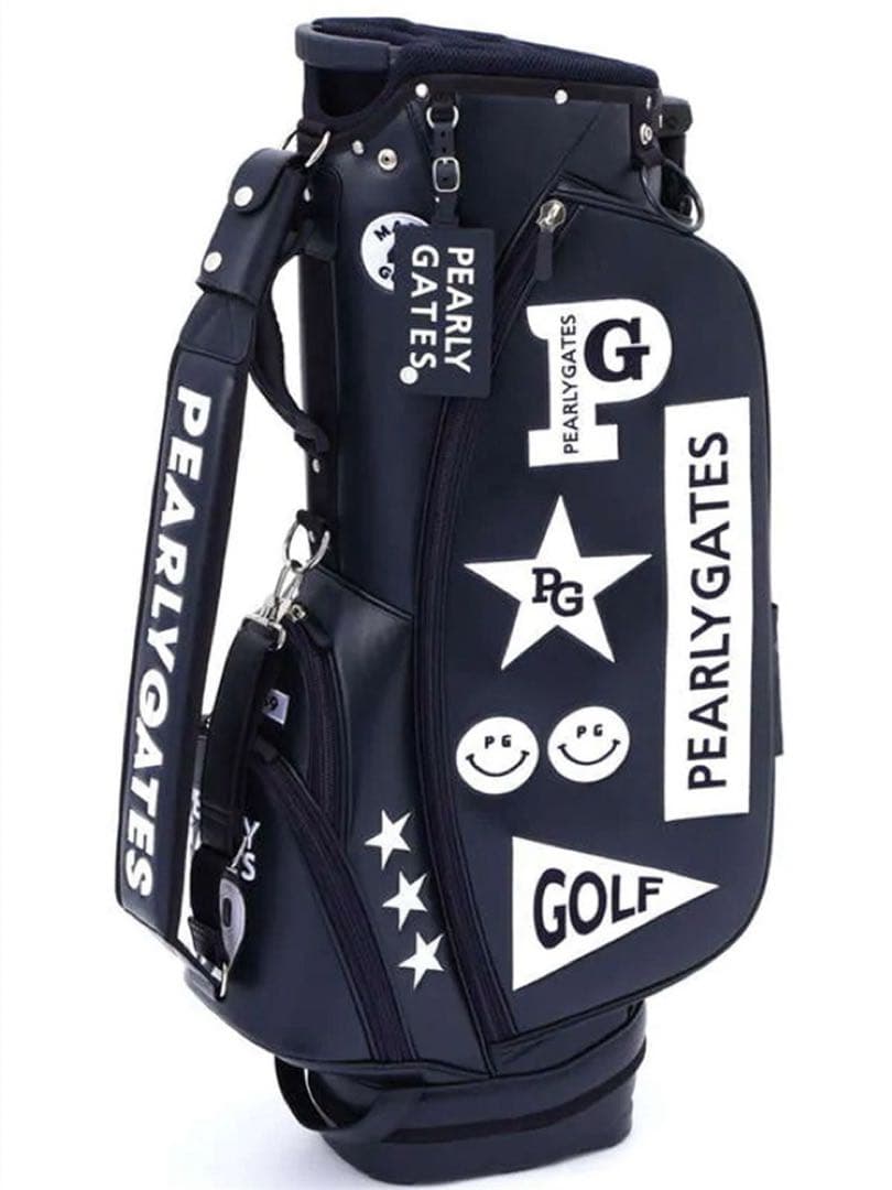 PEARLY GATES ゴルフバッグ 89 ブラック　パリーゲイツスタンド付き