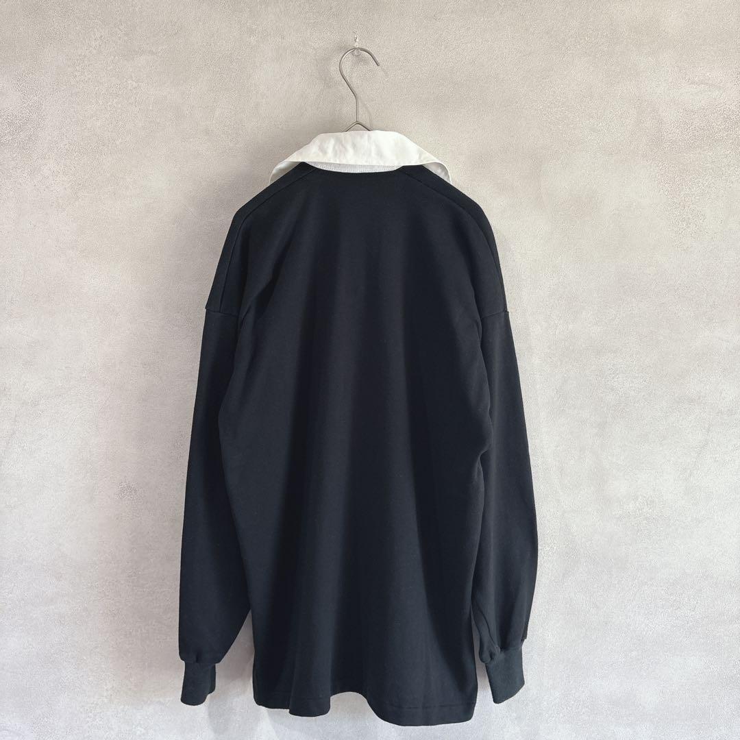 【希少】90s カンタベリー　ALL BLACKS ラガー シャツ S ブラック