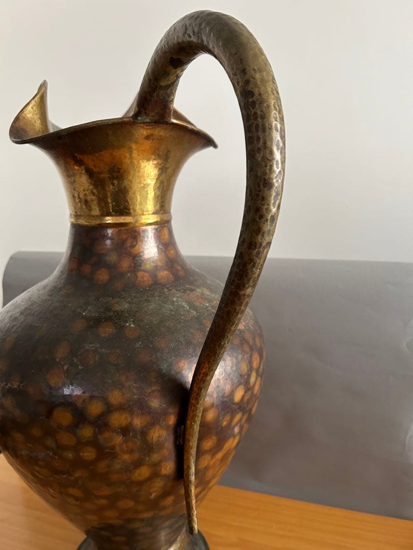 イタリア　アンティーク　真鍮　花瓶　水差し　花器　フラワーベース　壺　ピッチャー