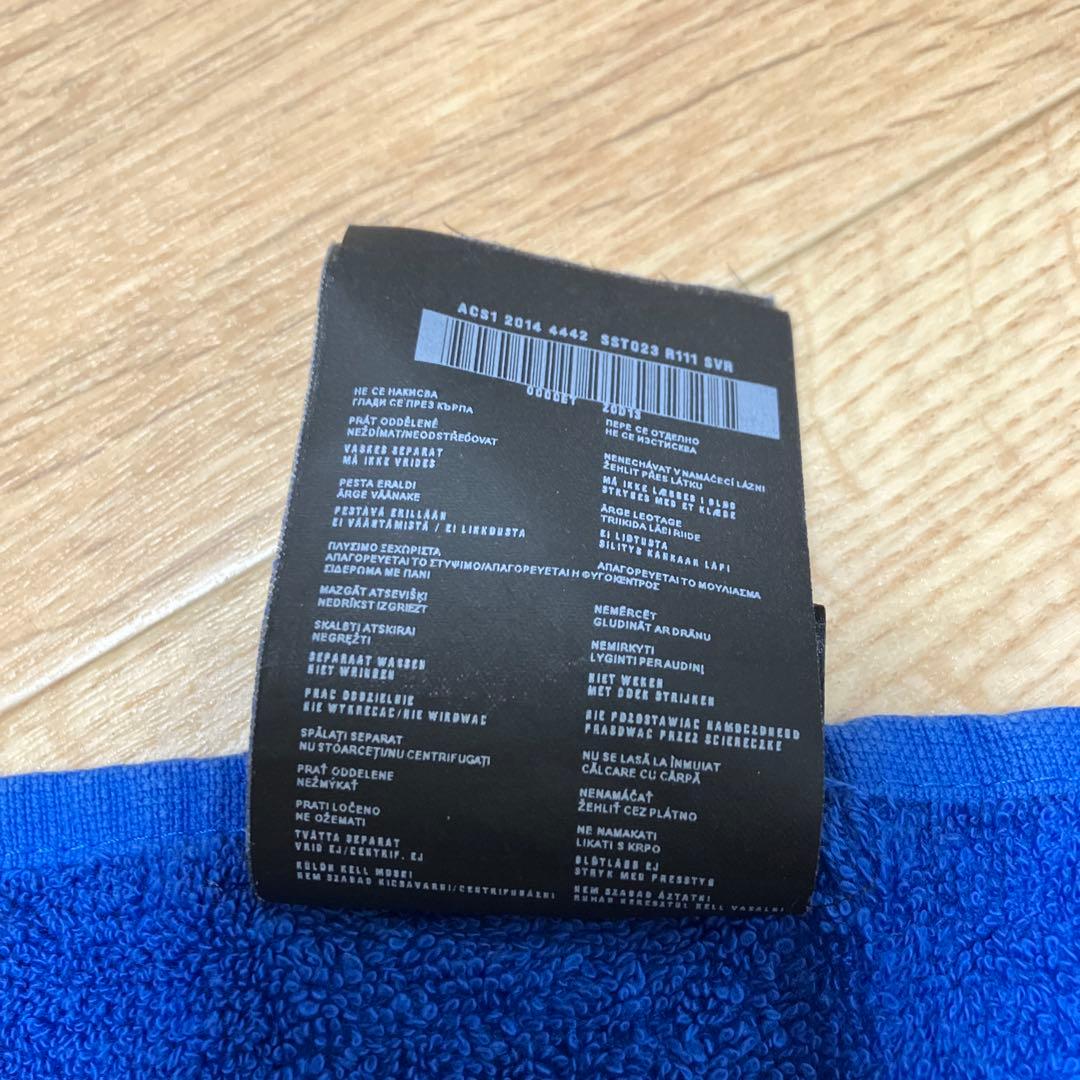 PRADA プラダ ロゴ　ビーチタオル　ブルー　コットン