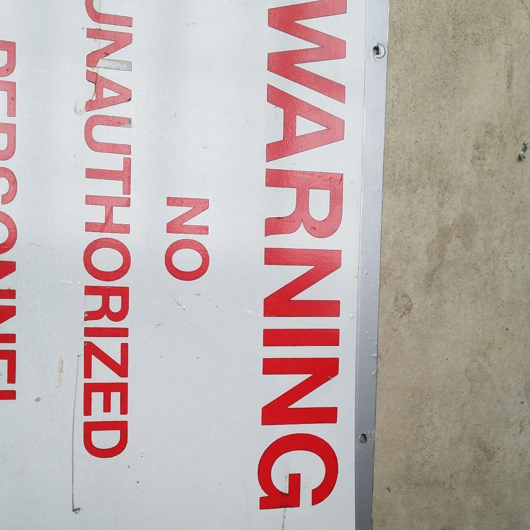 ⭐送料無料　WARNING 警告　看板