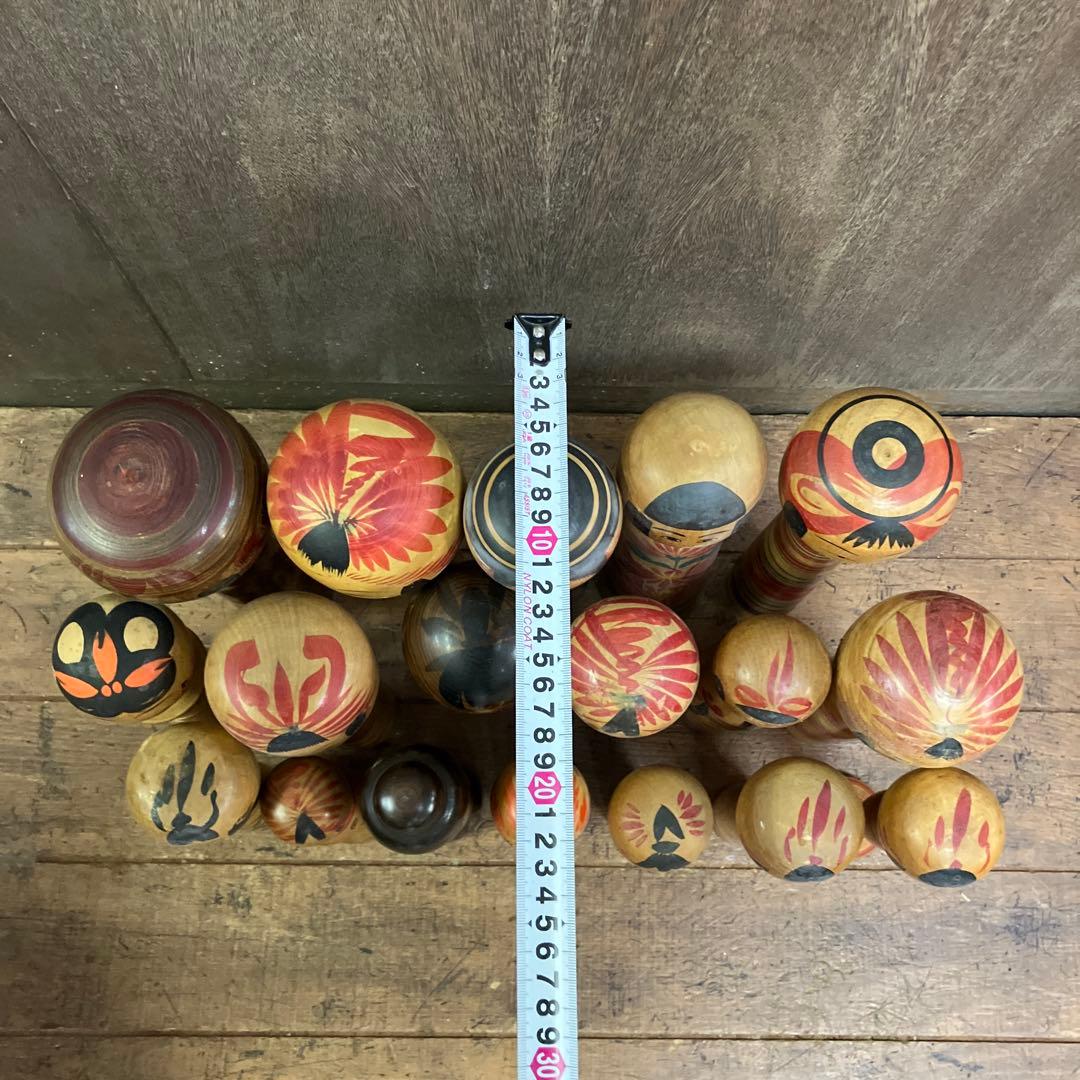 D-3 昭和レトロ 伝統こけし 18体セット 大量コレクション 創作こけし