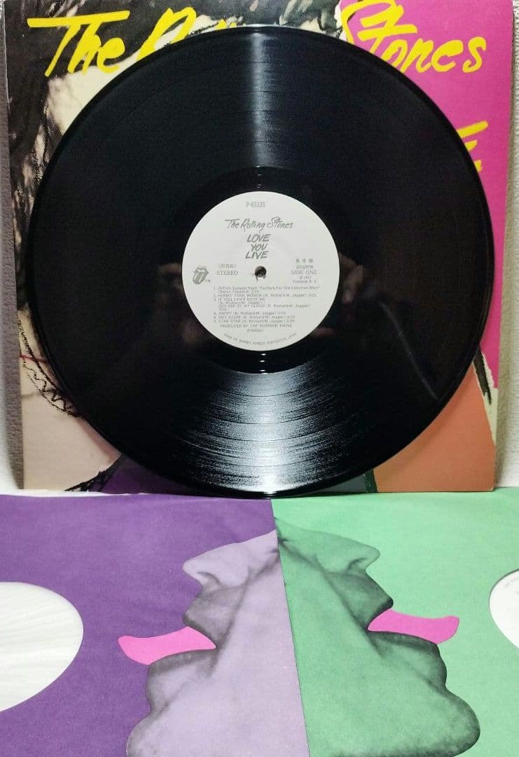 『ＬＯＶＥ ＹＯＵ ＬＩＶＥ／ＴＨＥ ＲＯＬＬＩ…』帯付・２枚組見本盤【中古ＬＰ