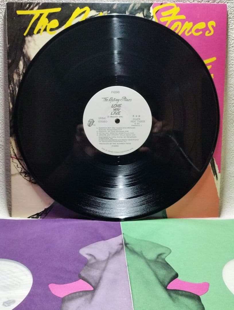 『ＬＯＶＥ ＹＯＵ ＬＩＶＥ／ＴＨＥ ＲＯＬＬＩ…』帯付・２枚組見本盤【中古ＬＰ