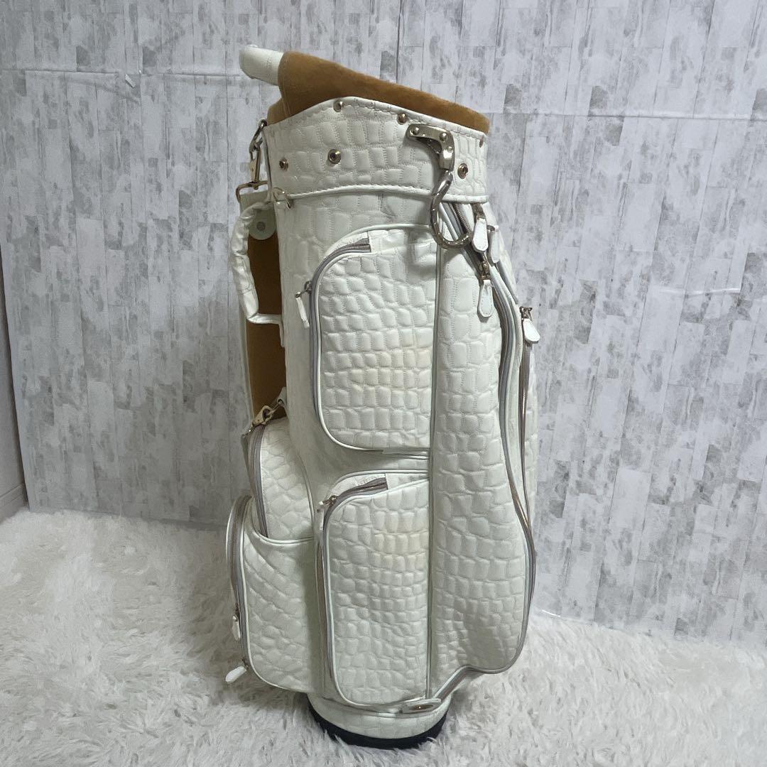 オウル OUUL ホワイトアリゲーター キャディバッグ ヘッドカバー付き