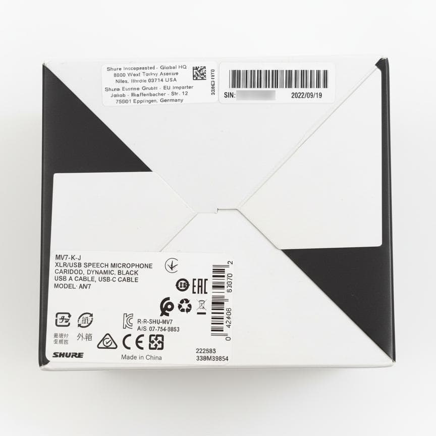 美品★SHURE MV7 マイクアーム/Lightningケーブル付