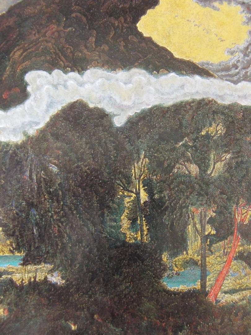 秋山泉、【樹間】、希少な額装用画集より、新品額装付、状態良好