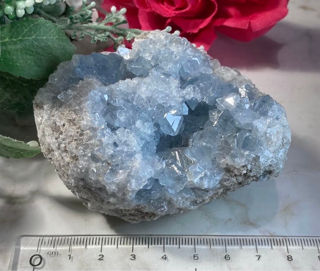 天使の石໒꒱✨　セレスタイト　天青石　クラスター　原石　ラフストーン