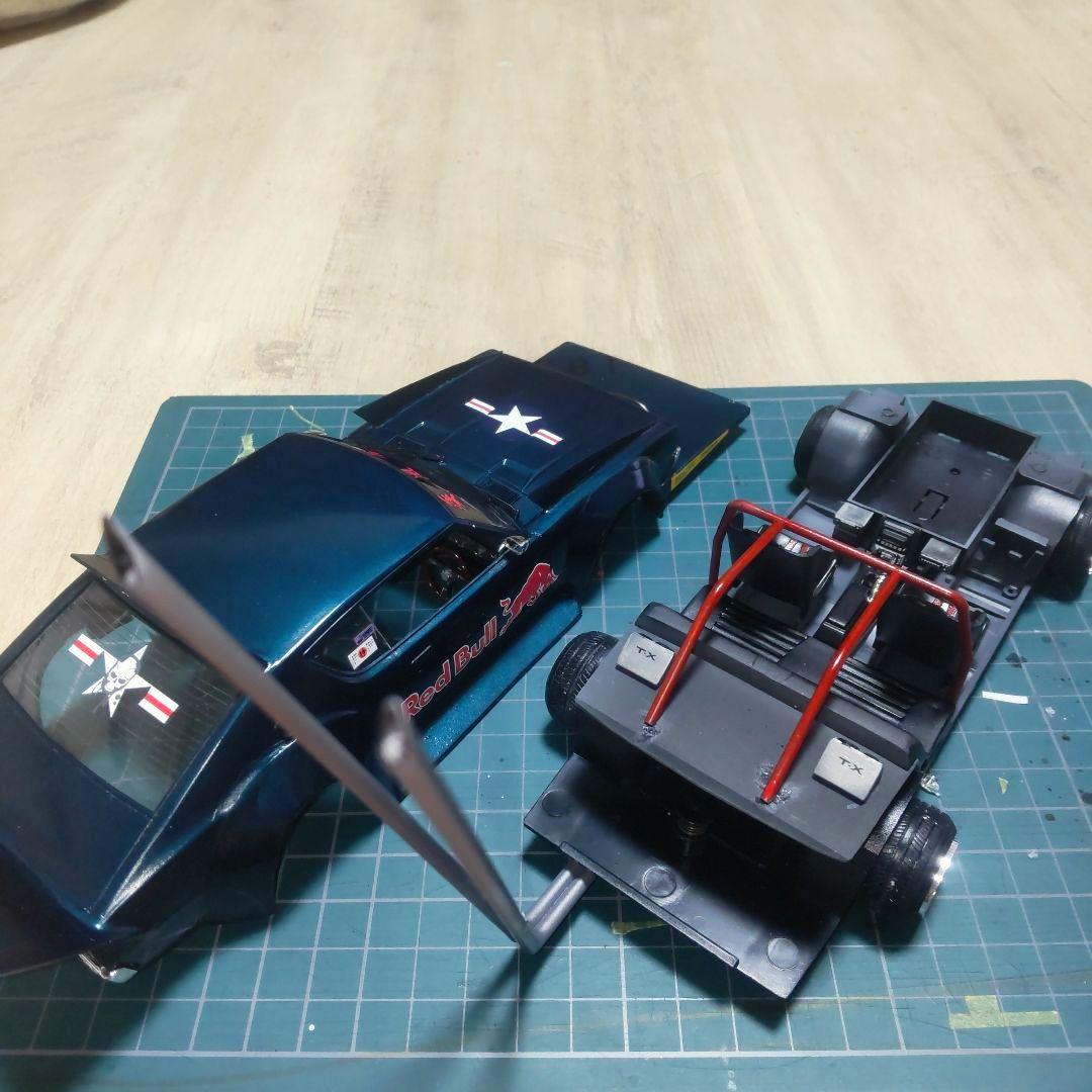 アオシマ1/24ケンメリ２Dr改！街道レーサー（レッドブル仕様）塗装済完成品！