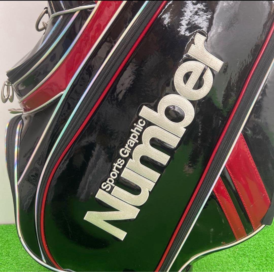 Number Sports Graphic 9インチ　 男性用　ブラック×レッド