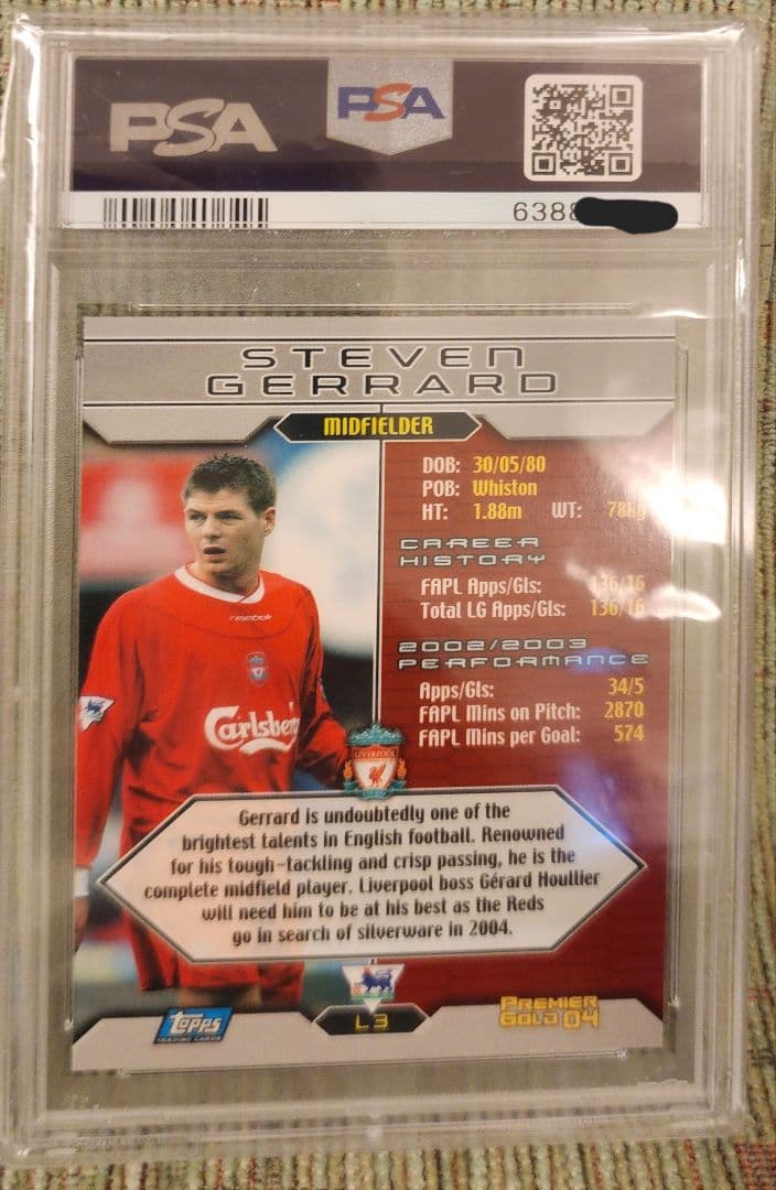 スティーブン・ジェラード レアSteven Gerrard　プレミアリーグ