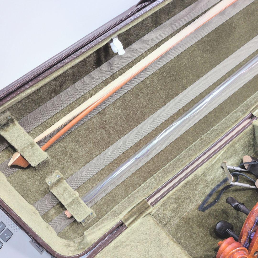 P578 Franz Sandner バイオリン 弓 肩当て ケース付 ドイツ製