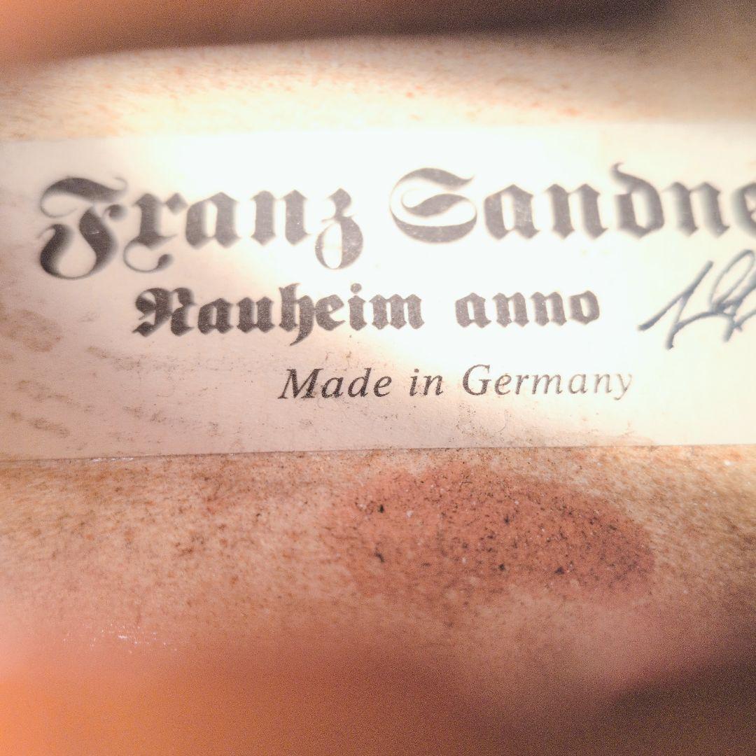 P578 Franz Sandner バイオリン 弓 肩当て ケース付 ドイツ製