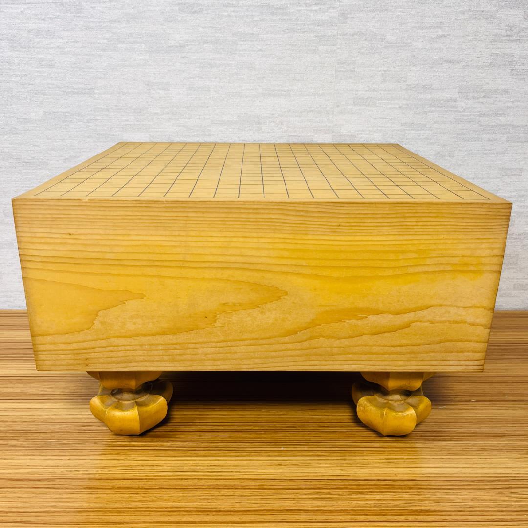 日向碁盤店 脚付碁盤 天地柾 柾目 囲碁 ヘソ有り 19路盤