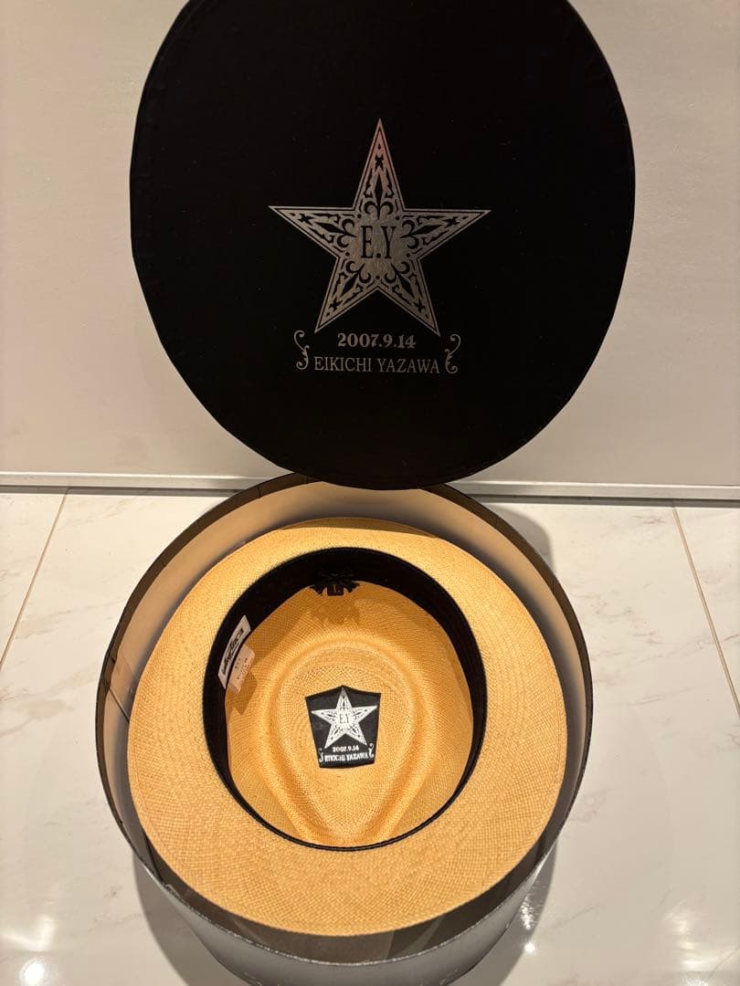 矢沢永吉グッズ★パナマハットL★2007/9/14誕生日抽選販売（限定300個）