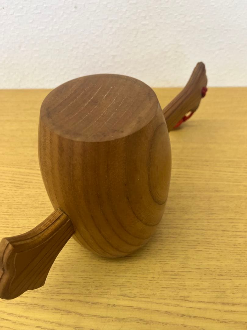 昭和レトロ　屋久杉　打出の小槌　縁起物　インテリア　置物　アンティーク