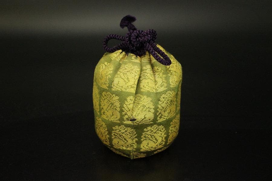 茶道具 彷古 中興名物 橋姫茶入 花兎裂 仕服 良蓋共箱小堀遠州(RC938)