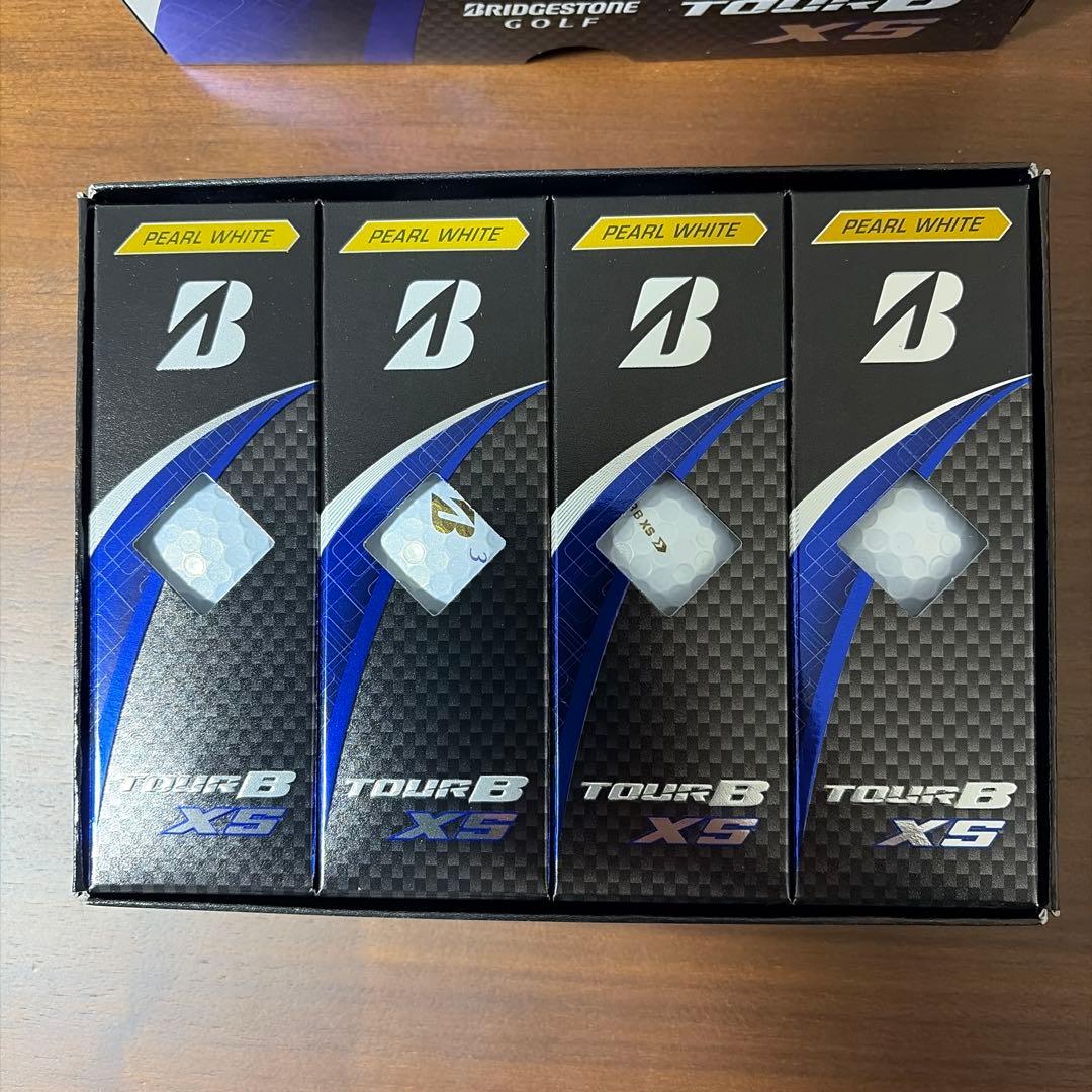 <新品>ブリヂストンTOUR B XSゴルフボール 3ダースセットパールホワイト