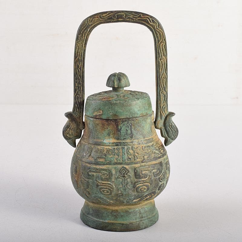 中国　古銅青銅　饕餮文　香炉　M　R8784