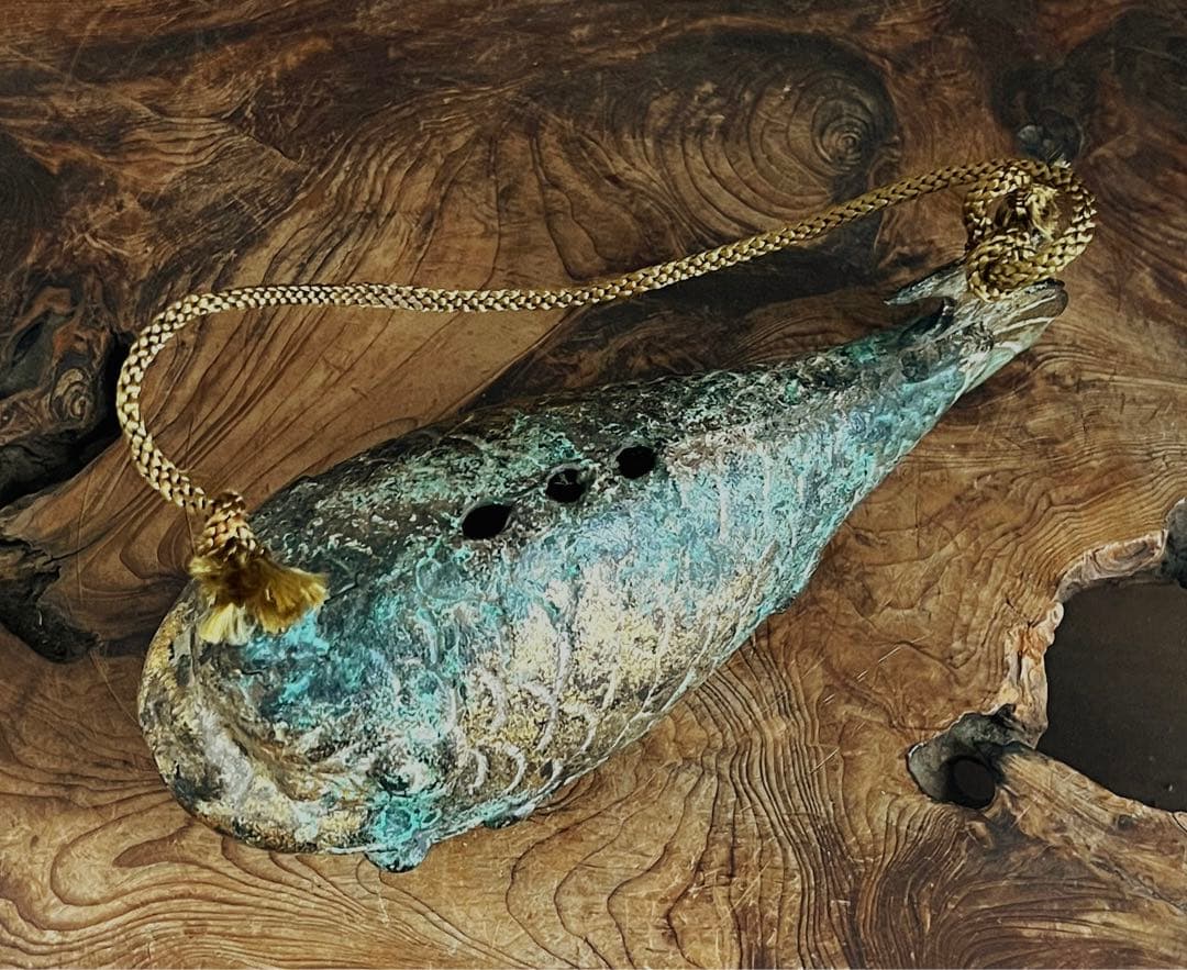 仏教美術 古青銅 鍍金 魚鼓 木魚 鳴物