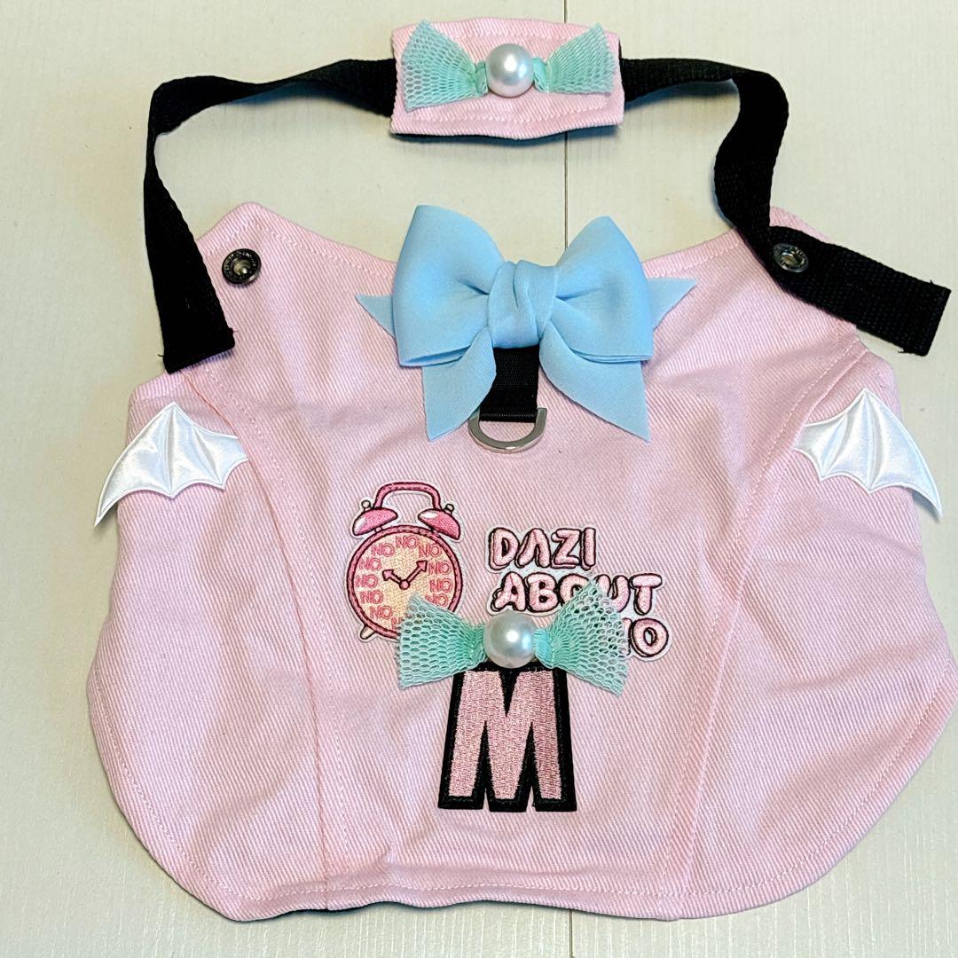 犬用ハーネス 調整可能 リード ベスト ハーネス ピンク かわいい XXL