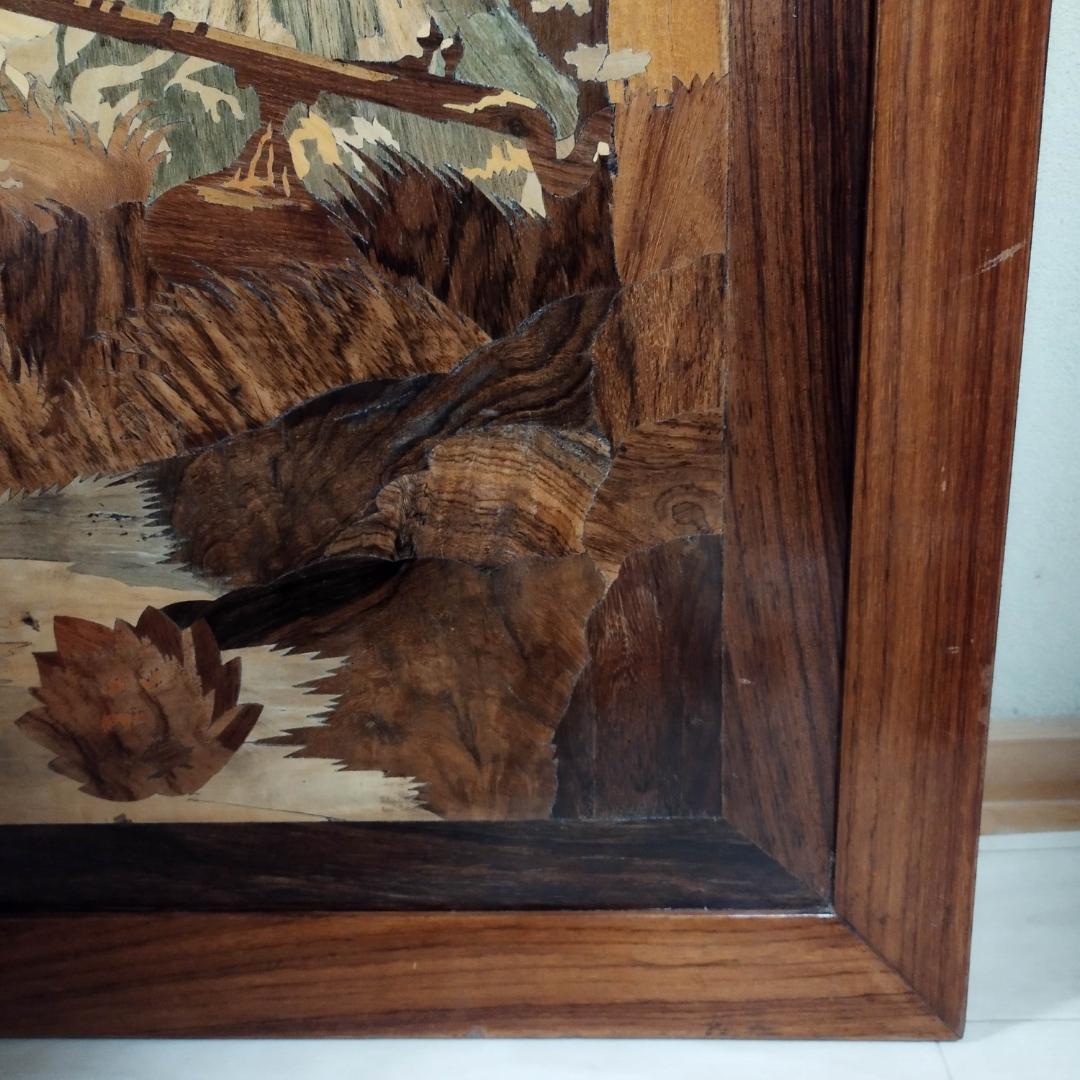 木象嵌　木製絵画　ビンテージ　54年