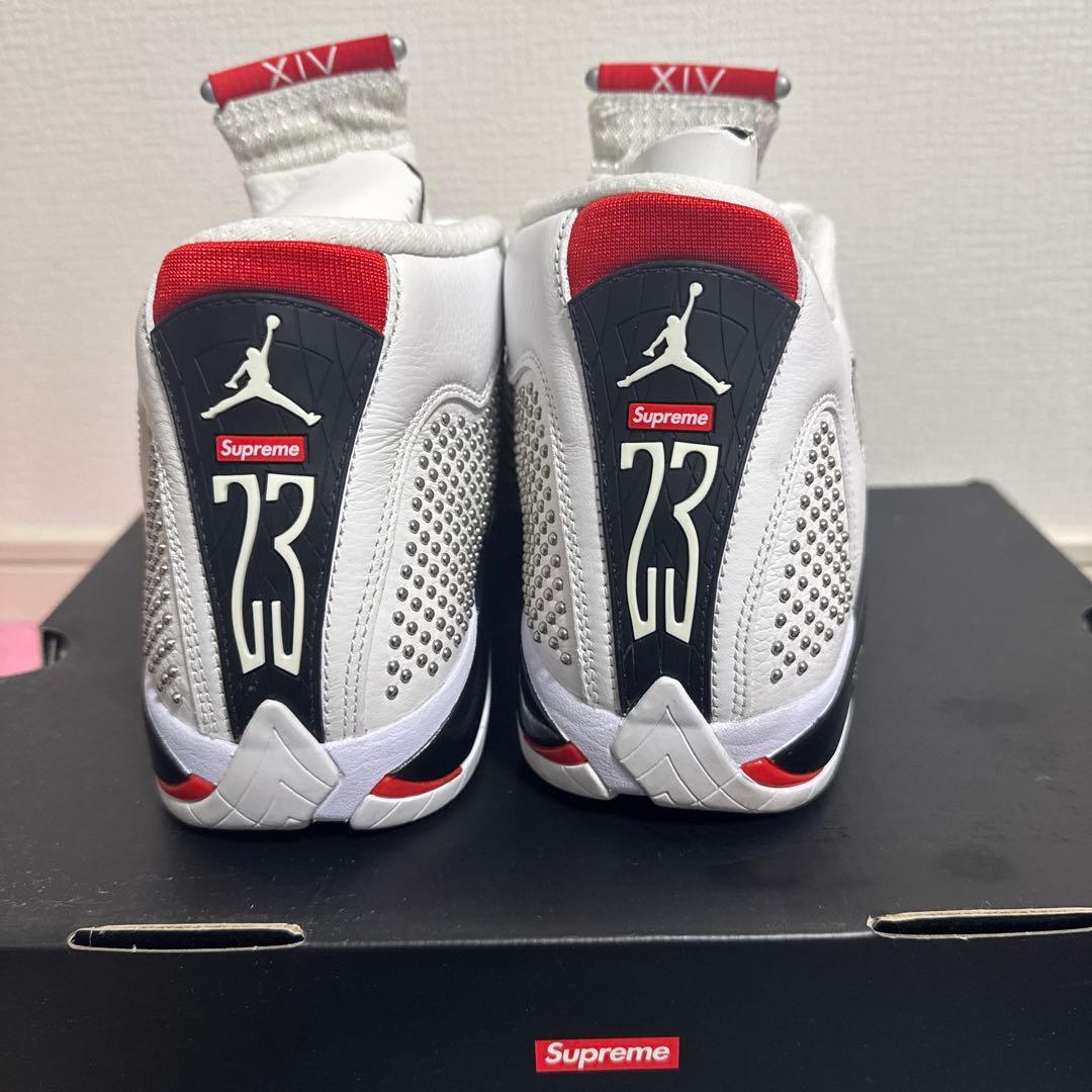 エアジョーダン14 supreme 白色　スニーカー　靴