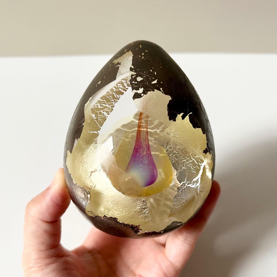 ノグチミエコ 卵 エッグガラス オブジェ 置物