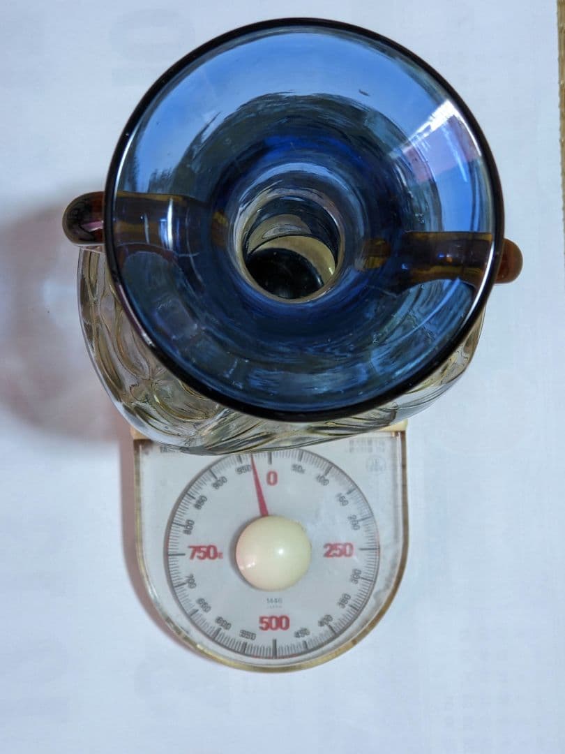 ♦西洋アンティーク 扁壺双耳 ガラス花瓶 アールヌーボー ？フランス 骨董品