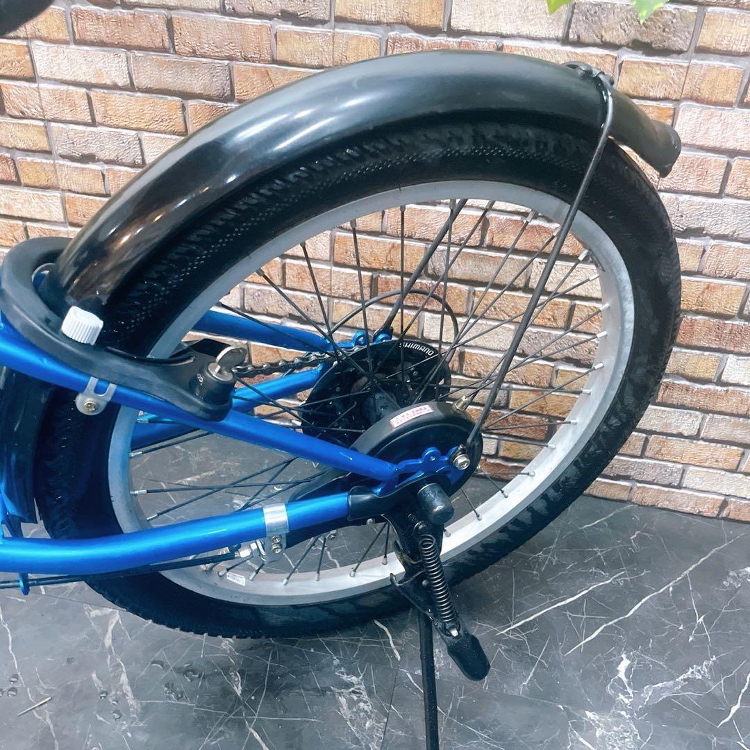 【21】子供用自転車 子供車 DRIDE ブルー 20インチ 外装変速付き
