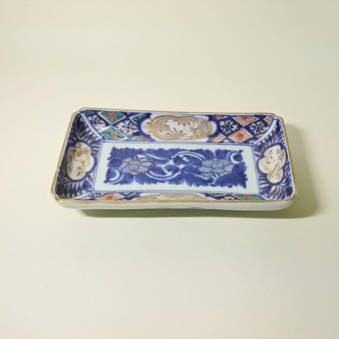 江戸後期　伊万里　色絵　長皿　骨董品　アンティーク
