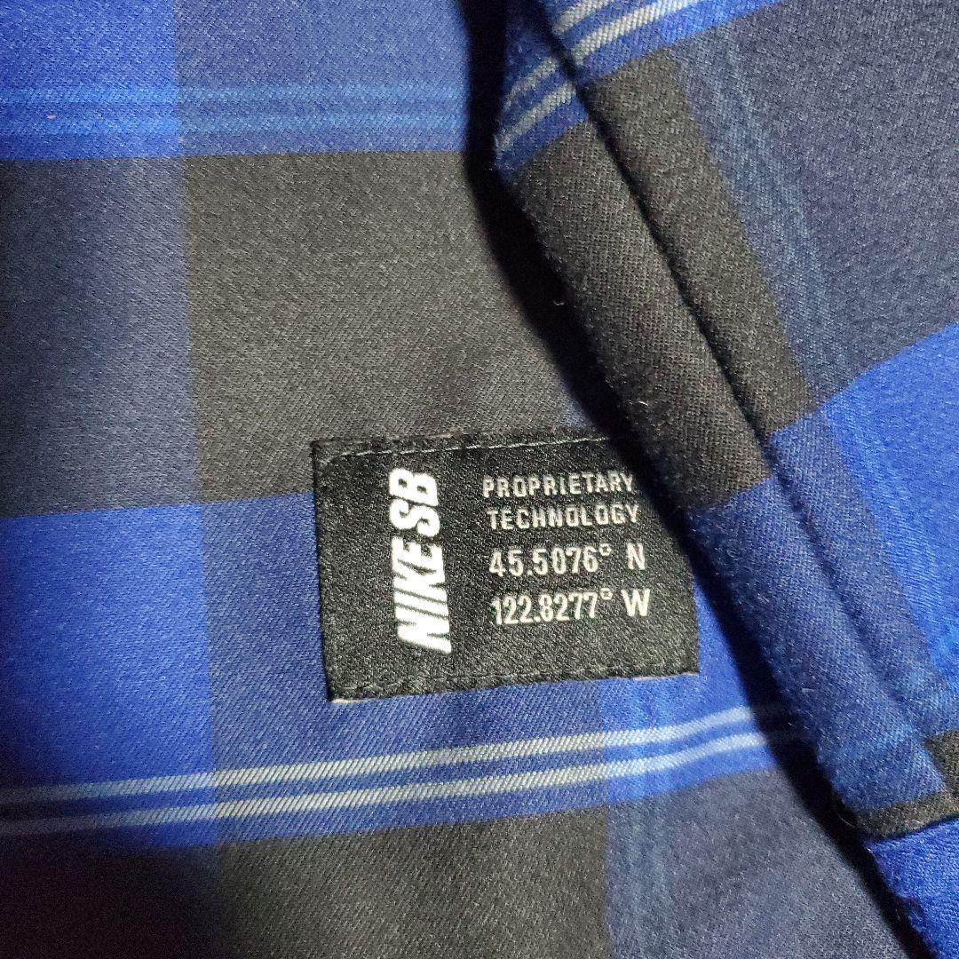 NIKE SB 青黒チェックウェア　NIKE　BOARDING