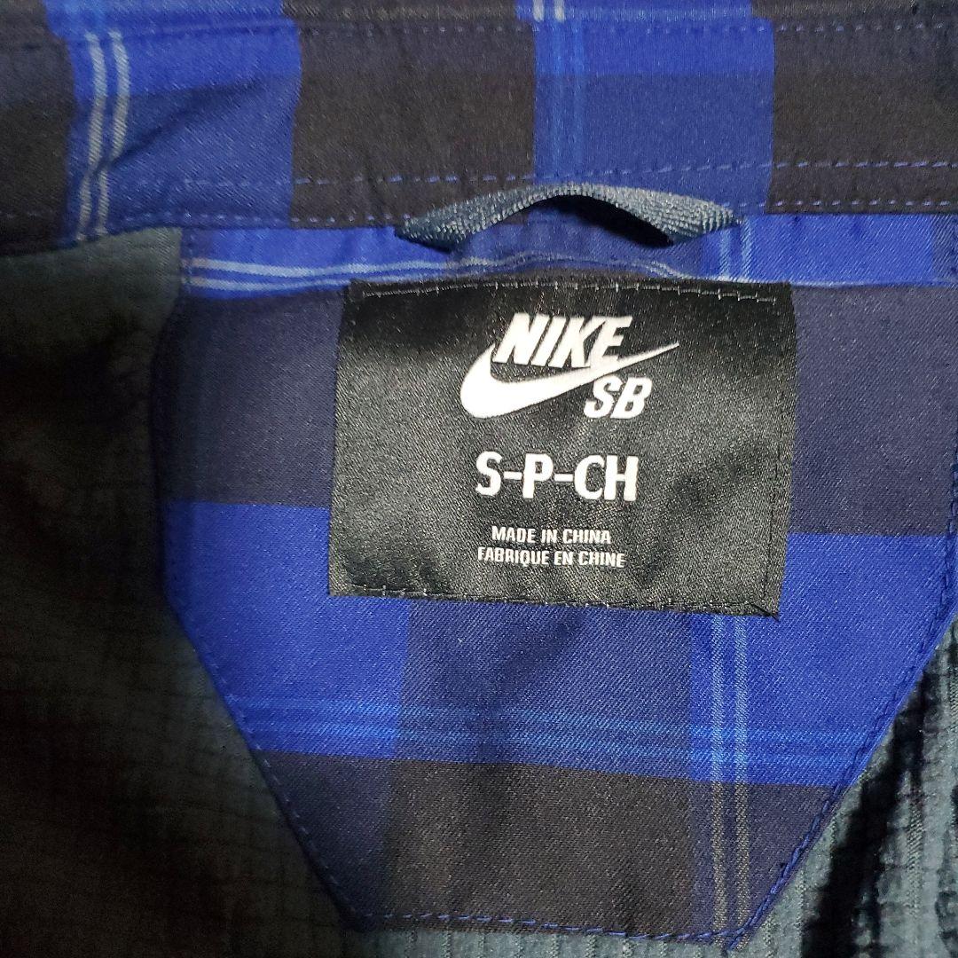 NIKE SB 青黒チェックウェア　NIKE　BOARDING
