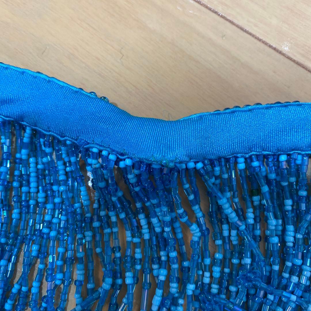 定価6万　青いビーズ装飾 ベリーダンス　衣装