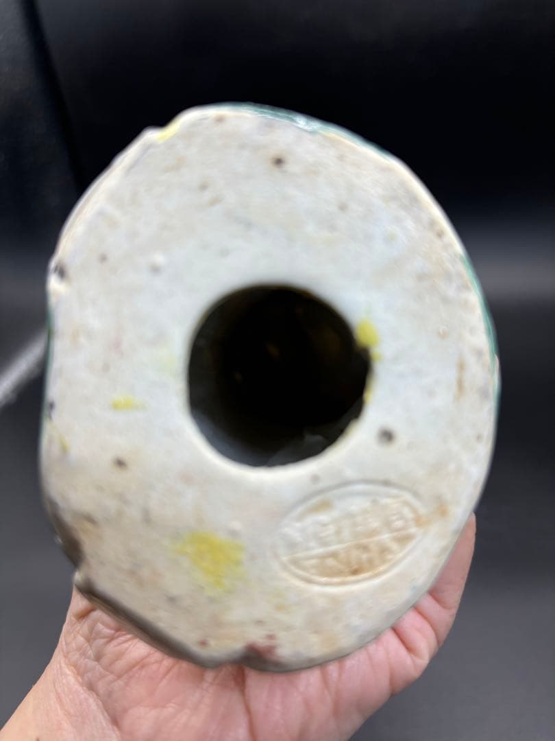 中国美術 古玩 色絵陶人形 陶器人形 高さ約25cm 置物 オブジェ 古董品