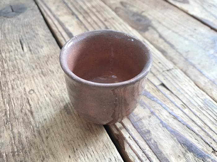 坂田泥華 ぐい呑　萩焼　共箱あり　銘あり　古物　中古　18.04.04-3