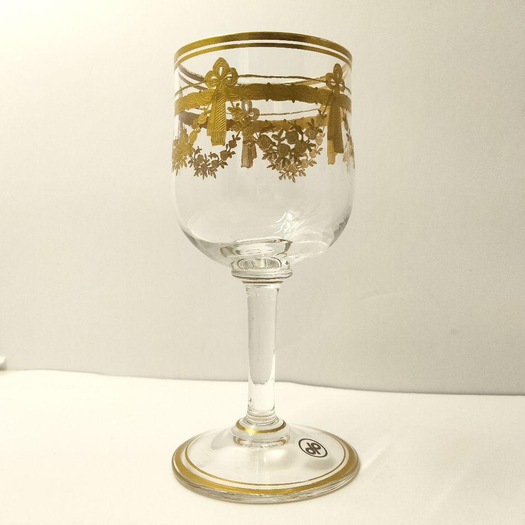 Ｒ348 1900年初期作 アンティークバカラ 金彩バラ文グラス