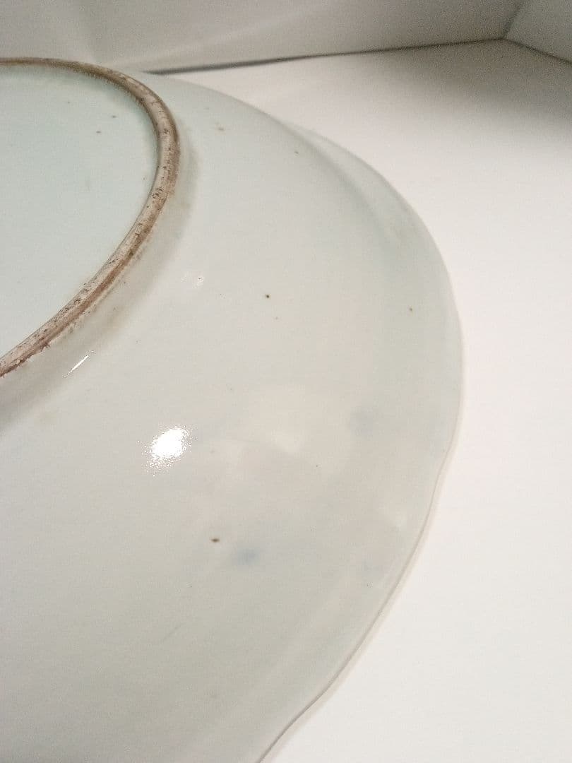 古伊万里　大皿　染付　日の出　山水　アンティーク