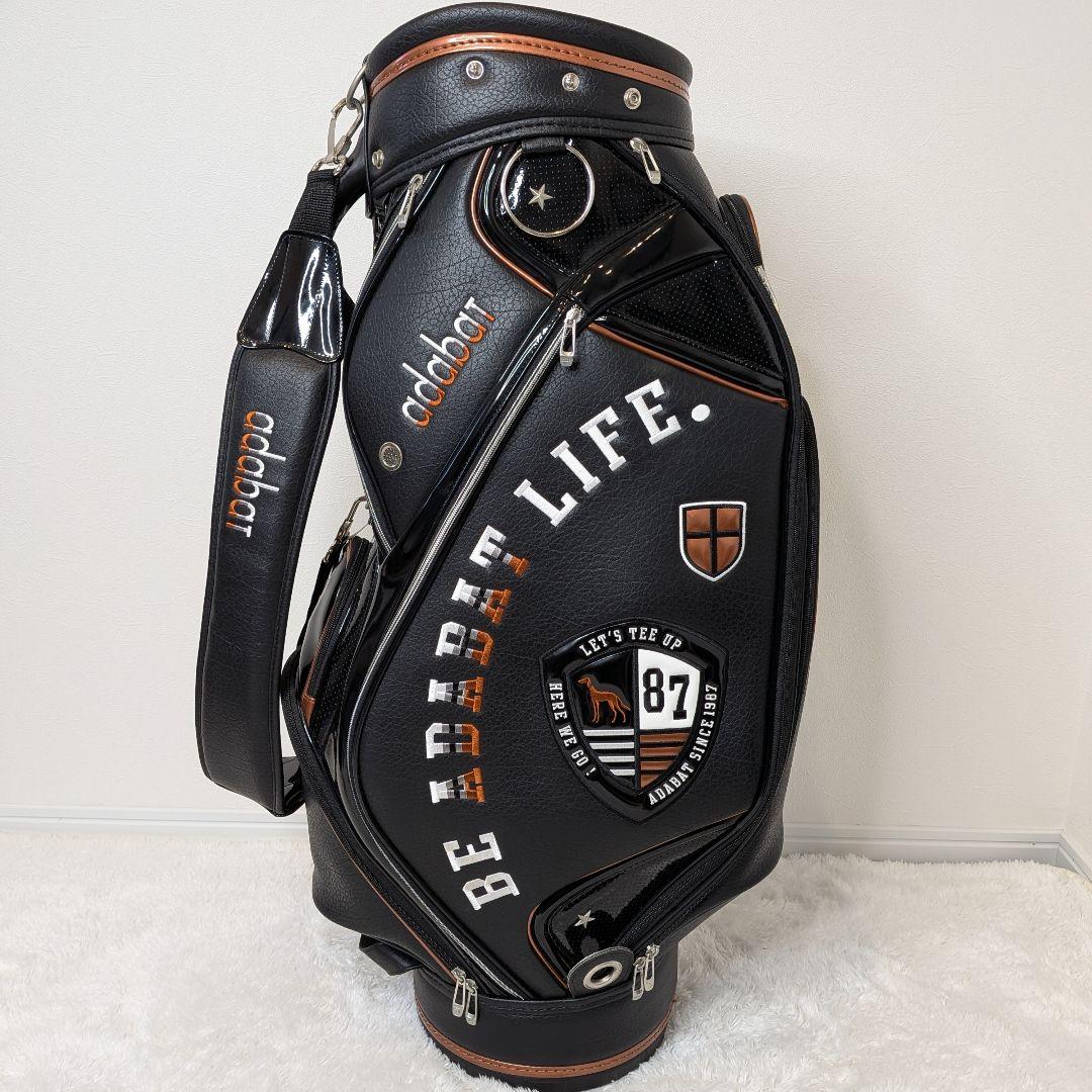 adabat アダバット キャディバッグ 9.5型 47インチ ブラック ゴルフ