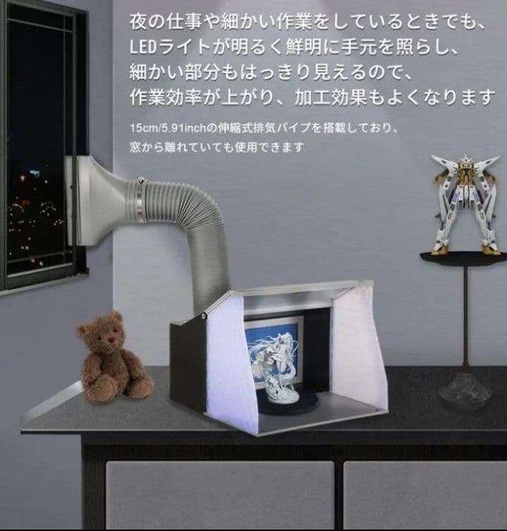 【新品】 AH-310 折りたたみ式 塗装ブース 強力ファン2点 LED照明付き