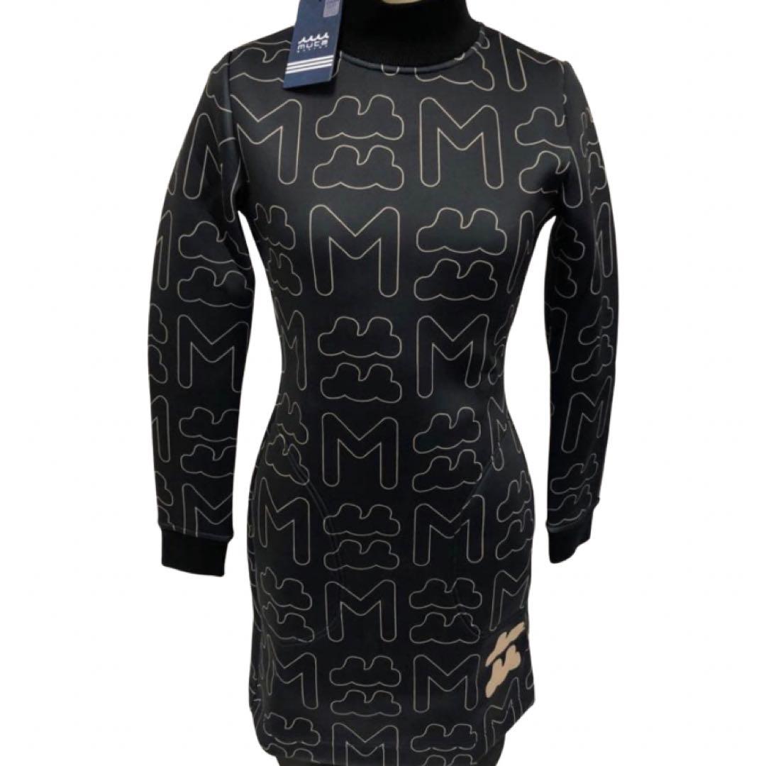 新品タグ付mutaMARINE ゴルフボンディングワンピース サイズ1 ブラック