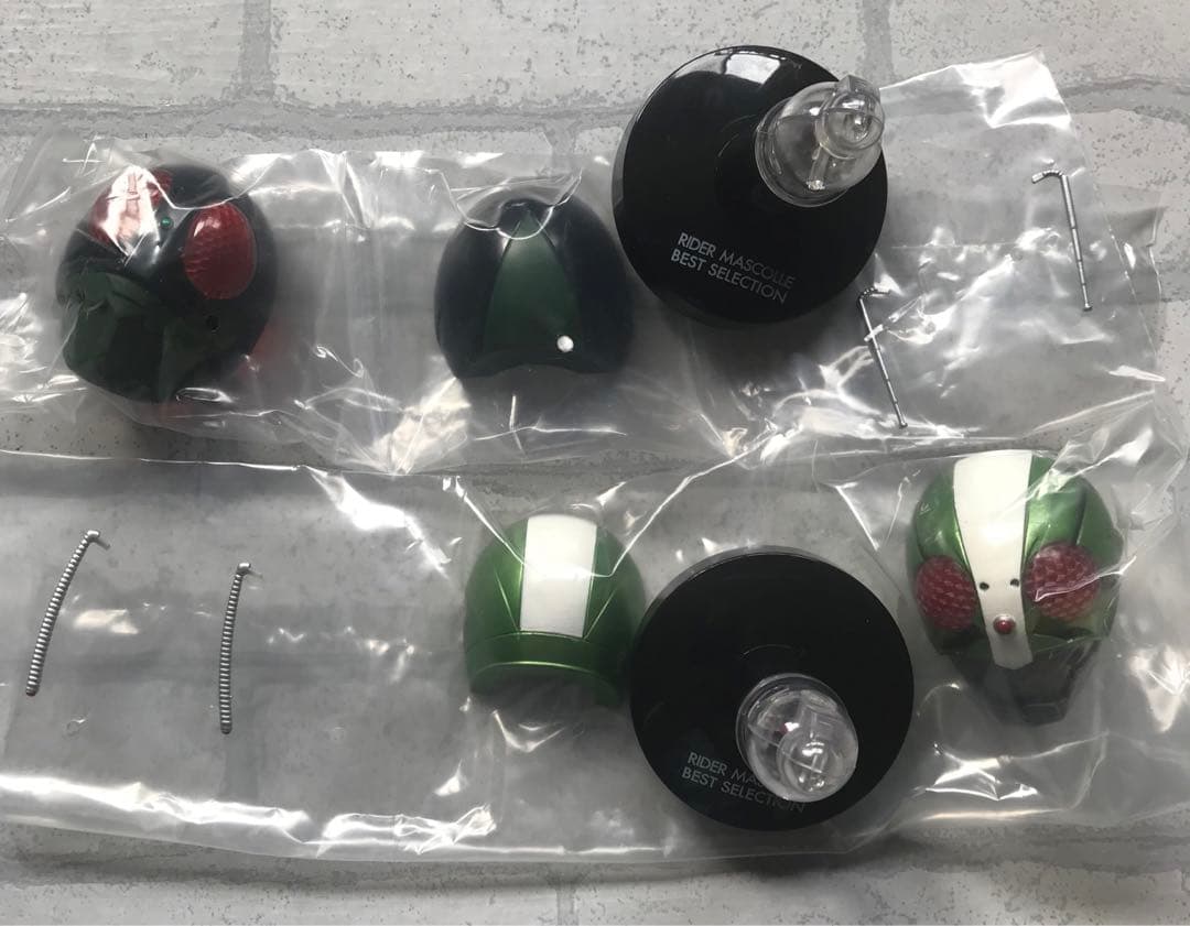 仮面ライダーマスクコレクション★マスコレ★映画編14種コンプリート 全て発光台座