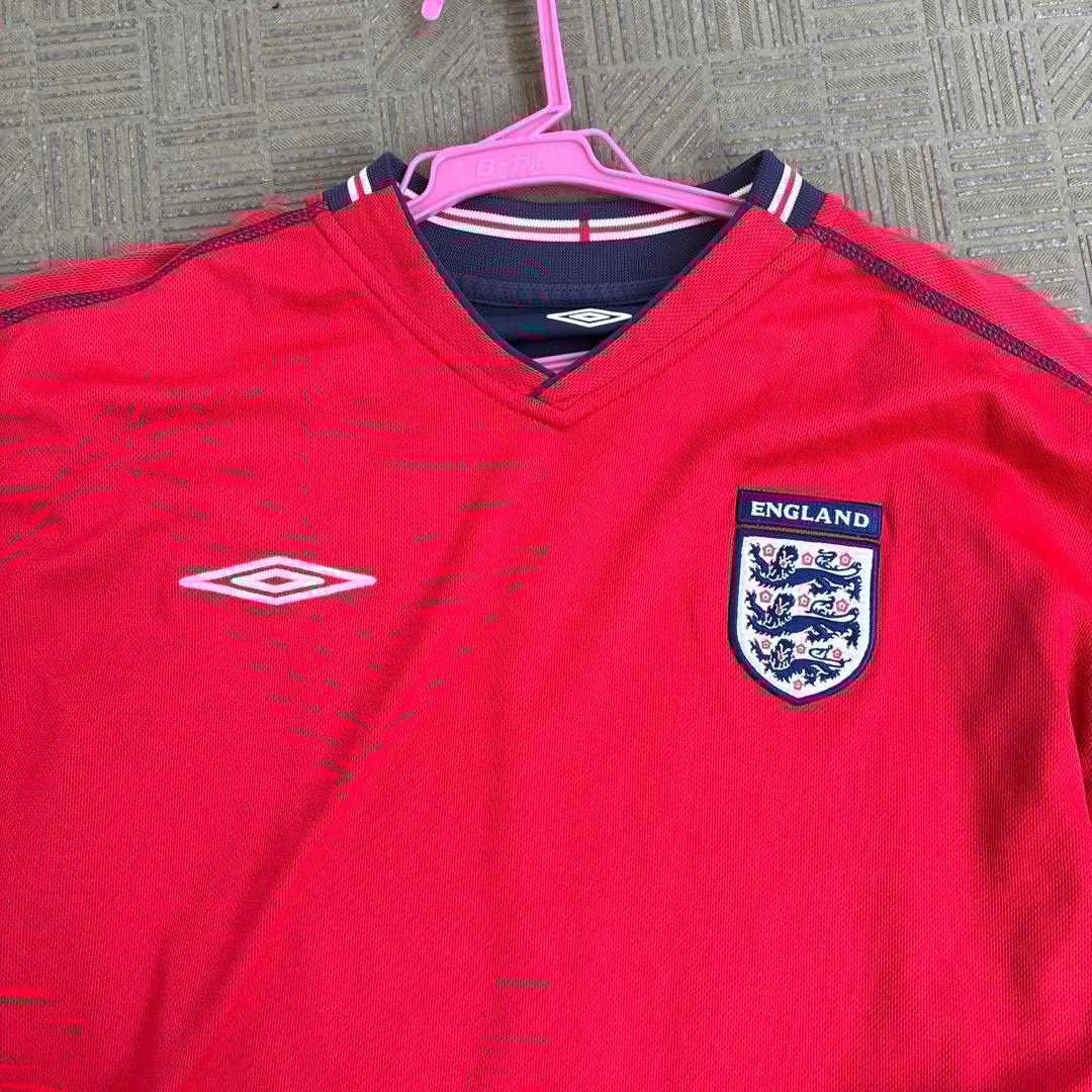 【珍品】イングランド代表 UNBRO ネイビー/レッド 長袖シャツ 10