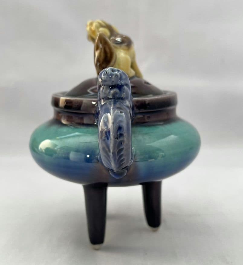 彩釉 久谷焼 香炉 徳田八十吉(正彦)