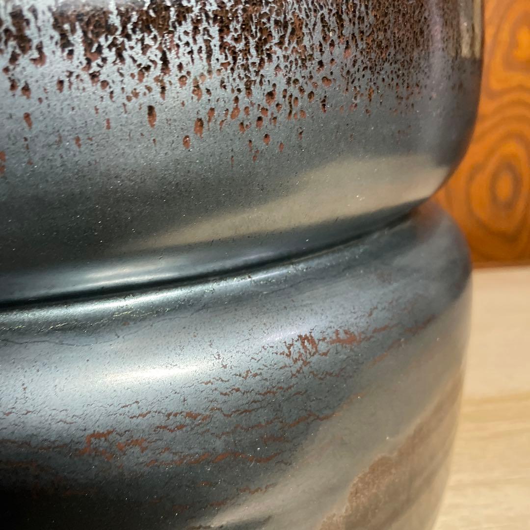 個展出品大作　青木龍山　天目曙光大花器　箱なし