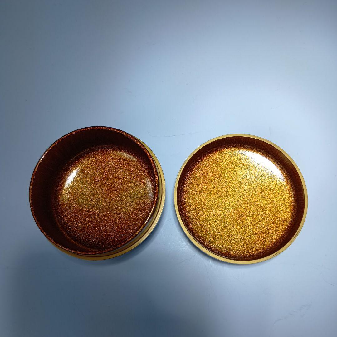 値下げ茶道具　清瀬一光作　色絵蒔絵平棗　 共箱　美品