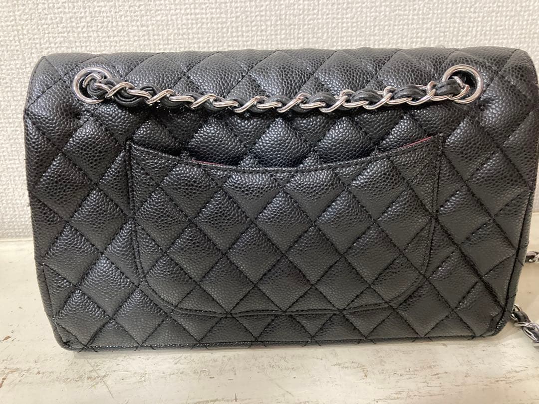 難ありCHANEL 【ノベルティ】チェーン フラップバッグ/キャビア/